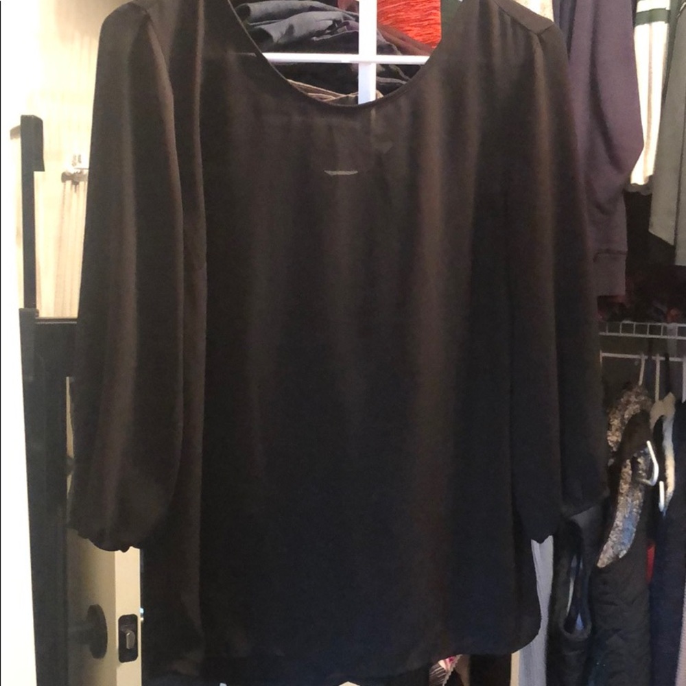 Express Black Sheer Top